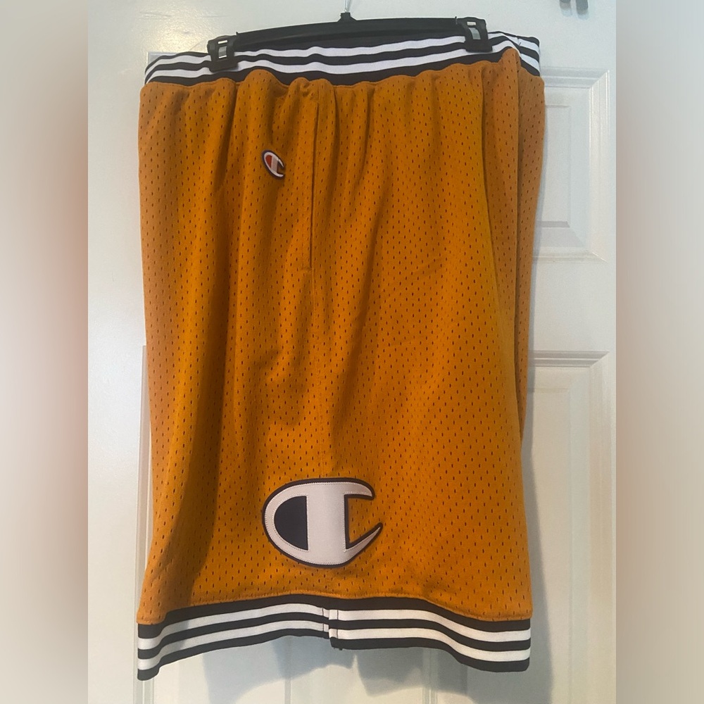 Champion Mustard Yellow Mesh Shorts